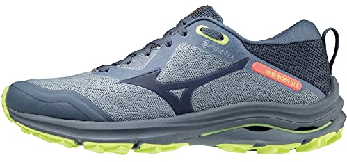 Mizuno Wave Rider GTX Damen Straßenlaufschuh, Vindigo Vindigo Neolime, 37 EU