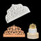 Rolin Roly Krone Fondant Formprinzessin Krone Silikonform DIY Schokoladenform Kuchen Dekorieren Werkzeuge Non Stick Form für Kuchendekorationen Pudding Gelee Seifenbrotherstellung