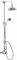 ENKI, Downton, SH0597, Shower Set with 2 Shower Head Outlets & Handshower Bracket, Twin Thermostatic Shower Valve, White & Chrome Shower Tap Attachment for Bathrooms Showers, Classic Shower Set