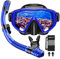 JEMULICE Set per Snorkeling Adulti con Maschera e Boccaglio, Maschera Subacquea Anti-Fog & Anti-Perdite Panoramica 180°, Maschera da Snorkeling, Snorkel Set, Maschera per Immersioni, Unisex-Adulto