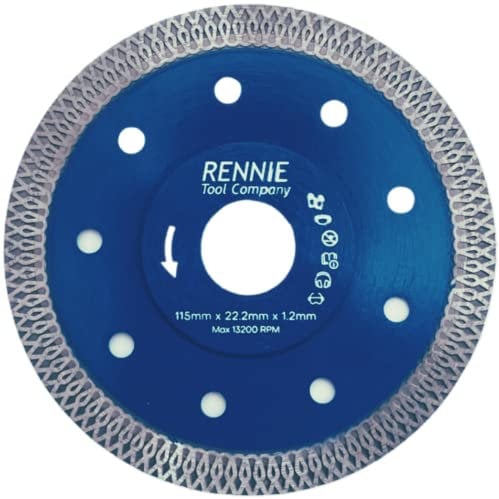 115mm (4 1/2) Diamond Saw Blade Cutting Disc 1.2mm Super Thin Turbo Disk for Angle Grinder Cutting Porcelain Tiles Granite Marble Ceramics