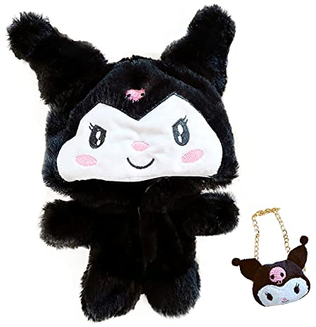niannyyhouse Schwarzer Teufel Bodysuit Rucksack 7.8in(20cm) Plüsch Puppe Gefüllte Figuren Spielzeug Kleidung Zubehör (Schwarz)