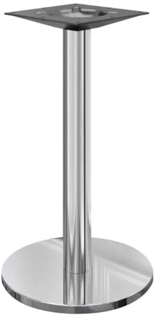 GGMMÖBEL Nizza | Stehtischgestell | Edelstahl | Fuß: Ø 50 cm | Säule: 7,6 x 105 cm