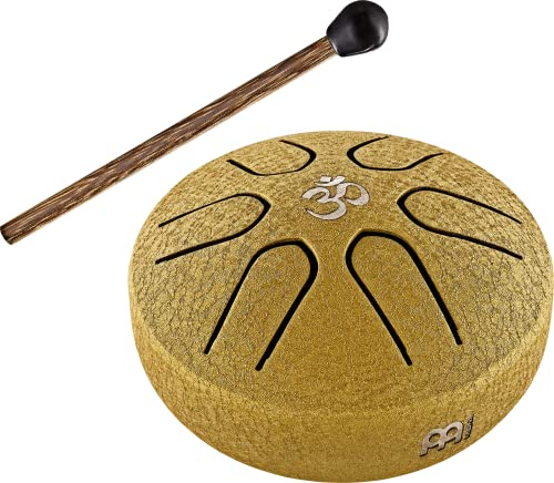 Sonic Energy Zungentrommel in Taschengröße – A-Dur, 6 Töne – Für Meditation, Yoga, Kinder – Inkl. Schlägel – Gold, mit Gravur (PSTD3GOM)