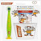 ELMEX Elmex Kinder-Set – 1 Zahnbürste für Kinder + 1 Zahnpasta für Kinder 0 – 6 Jahre + 1 Becher für die Zahnbürste – Farbe der Bürste zufällig
