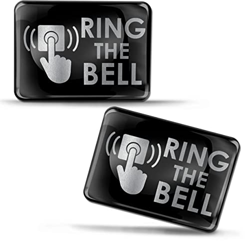 Biomar Labs 2 x 3D gel Adesivi Informazione Notifica Segnale Informativo Suonare il Campanello Ring the Bell Segnaletica Simbolo per Uscita Porta Parete KS 163