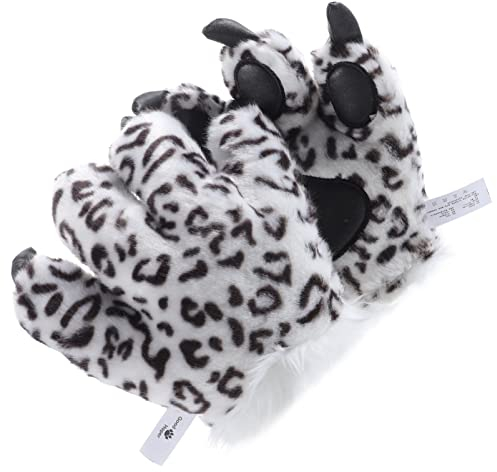 Gadpiparty 1 Paar Snow Leopard Palm Handschuhe Plüschige Klauenhandschuhe Werwolf-handschuhe Pelzige Plüschhandschuhe Leopard-cosplay-kostüm Panda-kostüm Pfote Weiß Pp Baumwolle Kind Zubehör