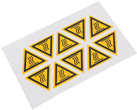 Warnaufkleber für Verbrühungsgefahr 10 Stück, PP Papier, Schwarz