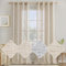MIULEE Vorhang Gardinen Leinen mit ösen Voile Vorhänge Leinenoptik Gardinen Wohnzimmer Modern Fensterschal Kinderzimmer küchengardinen Schlaufenschal 2er Set 140x280 cm Bräunlich Weiß