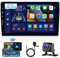 Autoradio 4GB 64GB 8-Core Android con Carplay Wireless Android Auto, Mirror Link 9 Pollici IPS Touchscreen 2 Din Radio con GPS, Bluetooth 5.1, DSP, Radio AM/FM/RDS, Wifi, 4G, Telecamera Posteriore