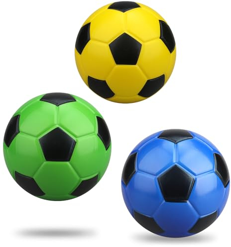 LNCOJOLM 12 cm Schaumstoff Mini Fußbälle für Kinder Kleinkinder, weiches Squeeze Fußballspielzeug für Fußballtore, Schwimmbad-Strandbälle Indoor-Outdoor-Sportgeschenk für Mädchen und Jungen