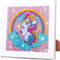QIUQI Diamond Painting Kinder Mit Holzrahmen,Diamant Painting Bilder Einhorn-Regenbogen,5D Diamond Painting mit Rahmen,Crystal Art,Mosaik Bastel Set für Kinder Mädchen,Raumdekoration(18 x18cm)