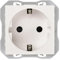 Base de enchufe schuko 16A 250 V~ con sistema de embornamiento a tornillo blanco mate Simon 270