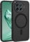 Magnetic Case for OnePlus 12, Compatible with Magnetic, Translucent Matte Back Slim Shockproof Case, [Camera Protection] [Anti-Fingerprint] - Black