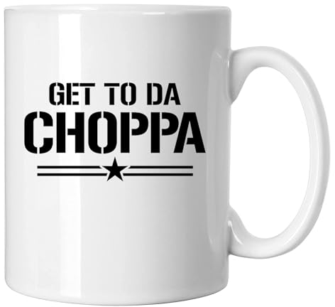 Get to Da Chopper Classic Movie Inspired Novelty Ceramic Mugs for Men, Women, Home & Work