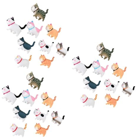 Garneck 27pcs Cat Shape Refrigerator Funny Fridge Stickers Home Decor Magnetic Pin for Boys and Girls