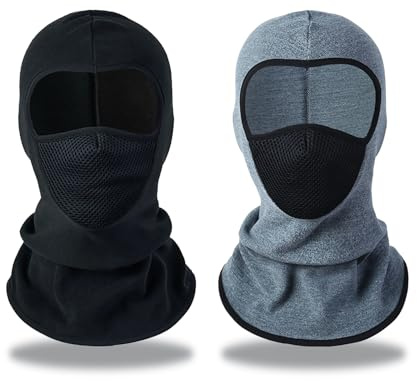 KUBDPQOR Sturmhaube, 2 Stück Skimaske, Sturmhaube Winter Herren Damen, Winddicht Warm Balaclava, UV-Beständig, Weichem Fleece Ski Maske, Perfekt für Outdoor Ski, Laufen, Motorrad, Radfahren