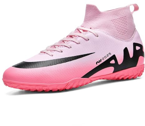 WEJIESS Herren Fußballschuhe High Top Spikes Jugend Outdoor-Training Fußballschuhe Professionelle sportliche Sportschuhe Turf Trainer