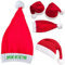 Personalisierte Weihnachtsmütze Kinder Erwachsene, Bestickt Personalisierten Namen, Rote Samt-Design, Perfekt Als Weihnachts-Accessoire, Personalisierte Weihnachtsgeschenke