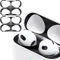 Staubschutz-Aufkleber, kompatibel mit Apple AirPods 4 (2024), Staubschutzfolie, schützt vor Eisen-/Metallstaub, ultradünne Folie, Staubschutz, kabellose Ladehülle (Schwarz + Schwarz)