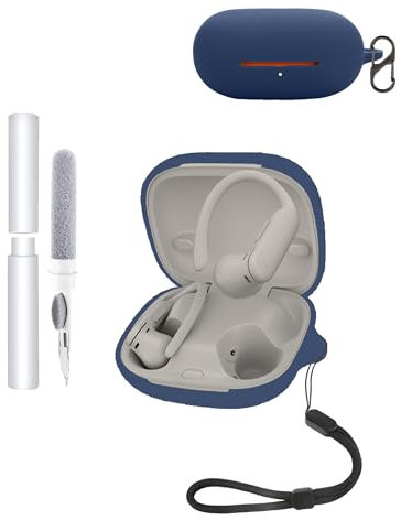 Silicone Protective Case for Beats Powerbeats Pro 2 Wireless Bluetooth Earbuds - Durable and Eco-Friendly Bluetooth Earphone Cover with Precise Holes - Dark Blue