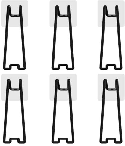 MiOYOOW Supports de Cadre Photo, 6 Pcs Porte Arrière de Chevalet Auto-adhésifs, Présentoirs d'affichage en Acier Inoxydable pour Chevalet, Peintures, Décoration d'intérieur
