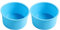 Mini stampi in silicone per torte, teglia rotonda da 10 cm, teglia da forno per gelatina, stampo da forno in silicone antiaderente (blu, 2 pezzi)