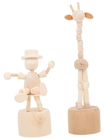 Kreative Formverzierung für Kinder, 6 Stück, Beige | Selbstgemacht Malspaß, Glatte Oberfläche ohne Splitter, Stabil und Langlebig für Zuhause oder Schreibtisch