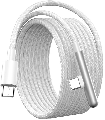 AIAUXAI Cable USB C Carga Rapida, 5 Metros 240W 90 Grados Nailon Trenzado Cable Carga Rapida Tipo C para iPhone 17 Pro Max 16 Plus 15 para Samsung S25 Ultra S24 S23 A56 A16 para Google Pixel 10 Blanco