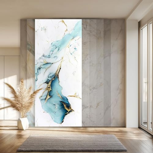 HEXIM Marmorplatten Optik 1 Stück 280x122 cm SPC Kunststoff Innen & Außenbereich Granit Steinoptik - Duschrückwand Küchenrückwand Spritzschutz Badverkleidung (3,42 m² 80112) B-Serie