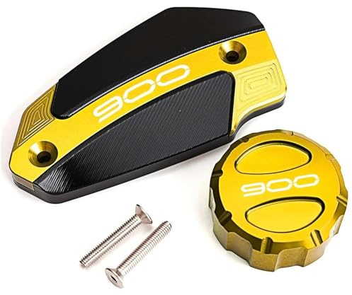 Schutzzubehör Motorrad Vorne Hinten Bremsflüssigkeitsbehälter Abdeckung Motoröl Einfülldeckel Zubehör Für Kawasaki Z900 Z 900 2017-2025 Z900ABS ABS(Yellow)