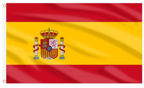 HAPZUR 1 pezzo Grande bandiera Spagna, Poliestere colori vivaci, Feste Sportive e decorazioni per la 2026 Coppa del Mondo Indoor e Outdoor (90 x 150 cm) (rosso, giallo)