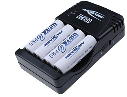ANSMANN EC800 Global Line UK Plug Charger for AA and AAA Rechargeable Battery - Black