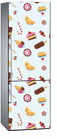 Oedim Vinilo para Frigorífico Helados Regaliz 185 x 60 cm | Adhesivo Resistente y de Fácil Aplicación | Pegatina Adhesiva Decorativa de Diseño Elegante