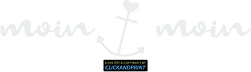 CLICKANDPRINT Aufkleber » Moin Moin, 40x9,3cm, Weiß • Wandtattoo/Wandaufkleber/Wandsticker/Wanddeko/Vinyl