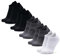 DANISH ENDURANCE Low-Cut Ankle Athletic Sports Socks, Anti-Blister, Trainer Gym Socks, Men & Women, 5 Pack, Multicolour: 2 x Black, 2 x Grey, 1 x White, 6-8