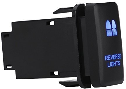 Interruptor basculante del coche Interruptor de luz LED de encendido/apagado 12V LED azul Automático del coche Encendido Interruptor de palanca basculante(LUCES INVERSAS)