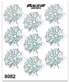 4R Quattroerre.it 8082 Sticker Aufkleber Glassplitter, 13.5 x 16 cm