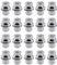 Wheel Nuts for Discovery, 20 Pcs Stainless Steel Wheel Nuts Set LR068126 RRD500290 RRD500590 RRD500510 for 3 4 5 Sport