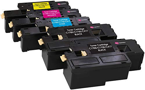 5er Set Premium Toner kompatibel für Epson AcuLaser C1750N C1750W CX17NF CX17WF C1700 C1750 CX17 | Schwarz 2.000 Seiten & Color je 1.400 Seiten