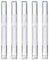 MOTYYA 3 ml Transparent Twist Pens, Empty Nail Oil Pen with Brush Tip, Cosmetic Lip Gloss Container Applicators Eyelash Growth Liquid Tube, White, 5X