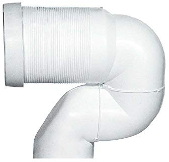 Curva tecnica per WC filomuro con scarico a terra - regolazione da 16 a 20 cm