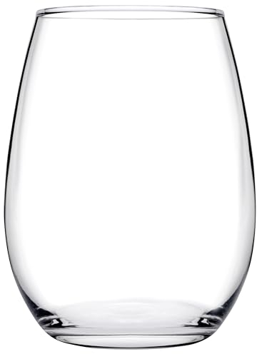 PASABAHCE 469280 Amber Confezione 6 Bicchieri Vino Bianco, Vetro, Trasparente, 35 Cl