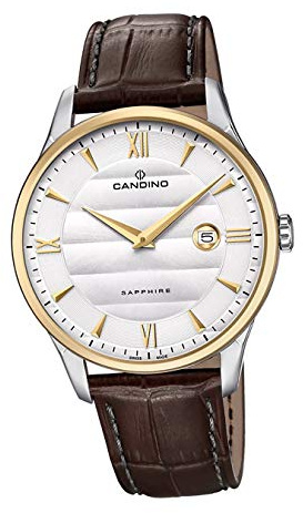 Candino Armband-Uhr Herren C4640/1 Elegant Analog Quarz Leder Uhr braun D2UC4640/1 EIN Geschenk zu Weihnachten, Geburtstag, Valentinstag für den Mann
