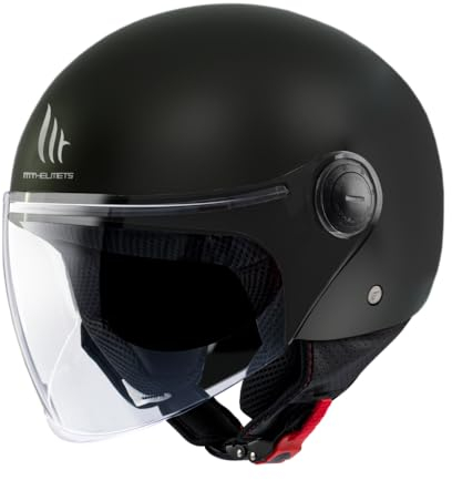 MT Street Jet-Helm · Motorrad-Helm Roller-Helm Scooter-Helm Bobber Mofa-Helm Chopper Retro Cruiser Vintage Pilot Biker ECE 22.05 (Matt Schwarz, M)