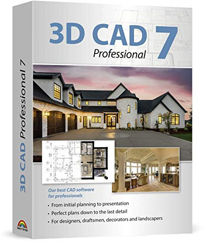 3D CAD 7 Professional - Plan & design buildings from initial rough sketches to the finished blueprints - CAD and architecture software for Windows 11, 10, 8.1, 7