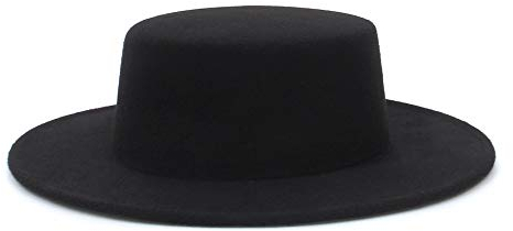 EOZY Chapeau Fedora Classique en Feutre à Large Bord Plat pour Femme et Homme