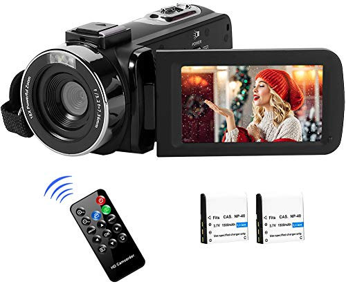 Caméscope Caméra Vidéo Camescope 2.7K Full HD pour Youtube 2 Piles Caméscope Caméra