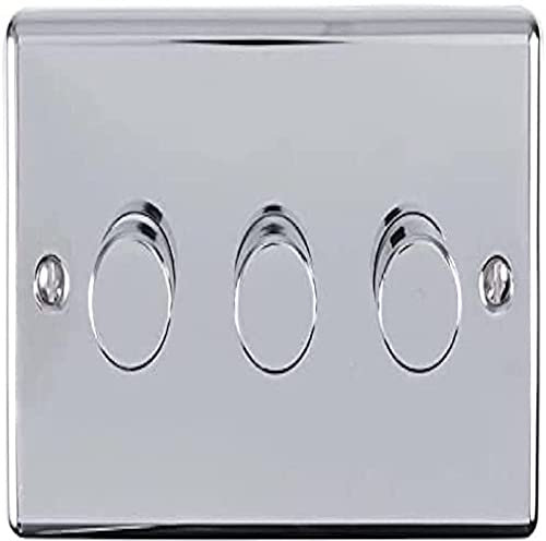 Enhance Decorative 3 Gang Dimmer Polished Chrome Finish