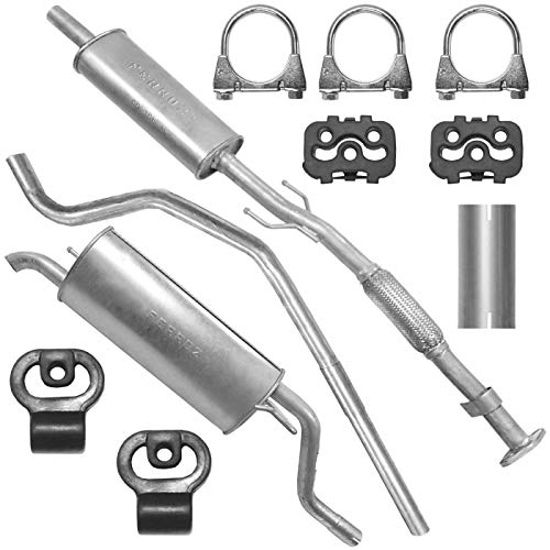 Adamot Auspuffanlage Schalldämpferset Auspuff für Fiat Grande Punto 1.4 16V